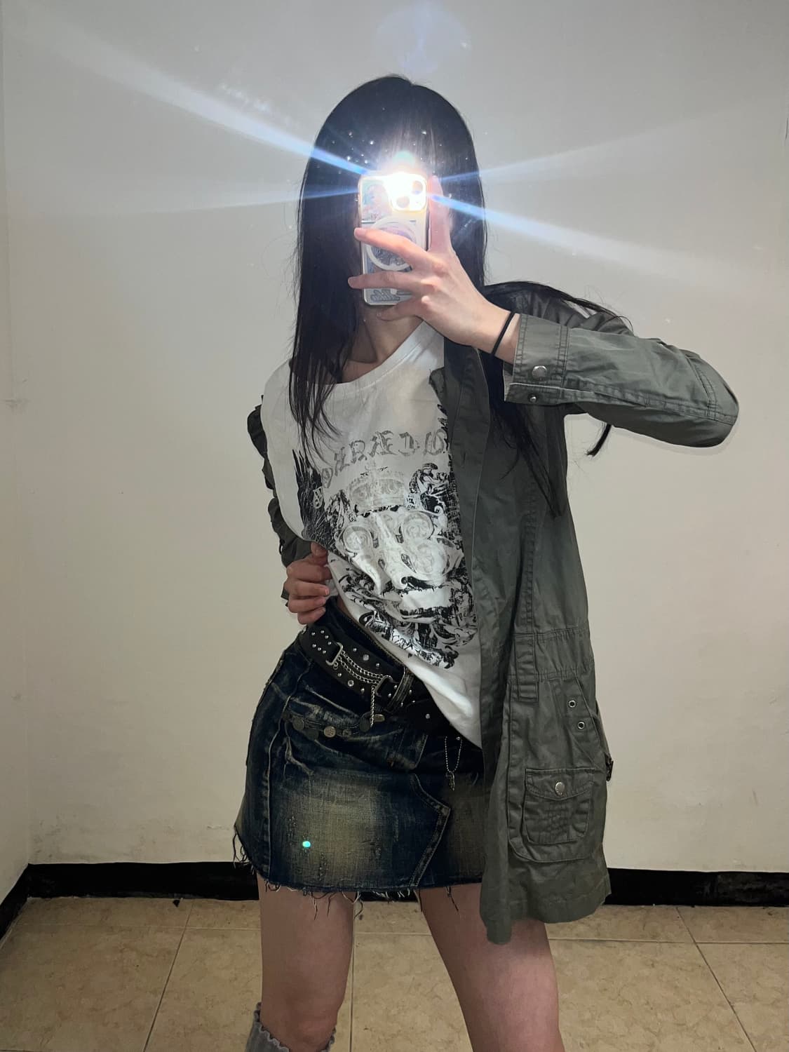 TBJ jeans 그런지 카키 야상 자켓 상품이미지3