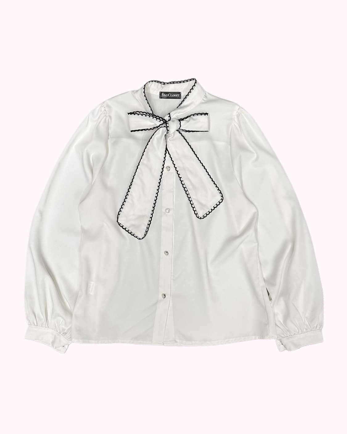 ribbon collar silky blouse 상품이미지1