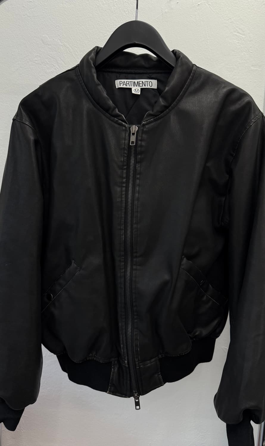 파르티멘토 3M 신슐레이트 VTG 워시드 레더 MA-1 블루종 블랙 상품이미지4