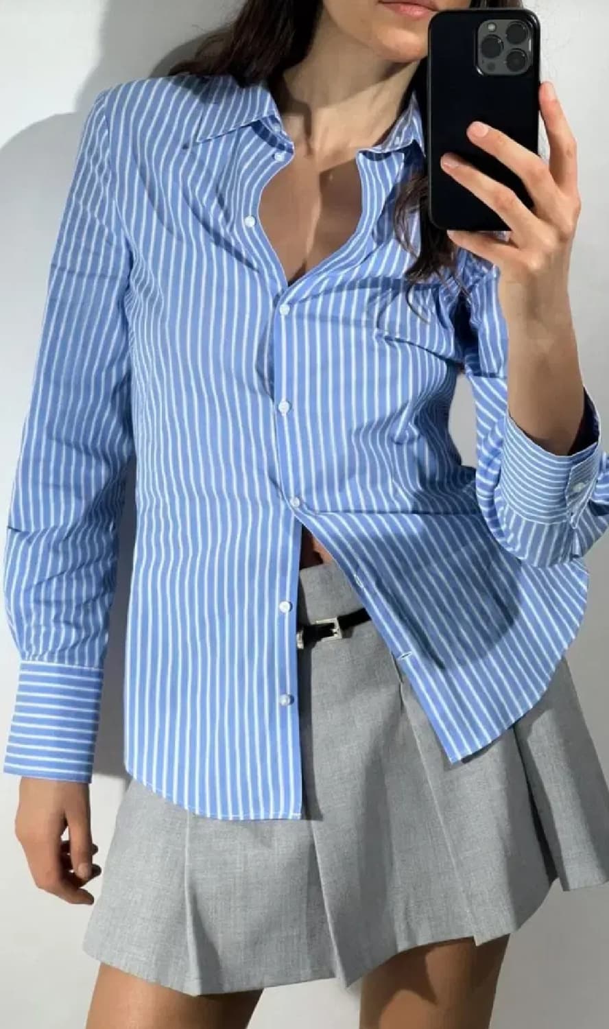 자라 포플린 타이트핏 셔츠 xs 상품이미지1