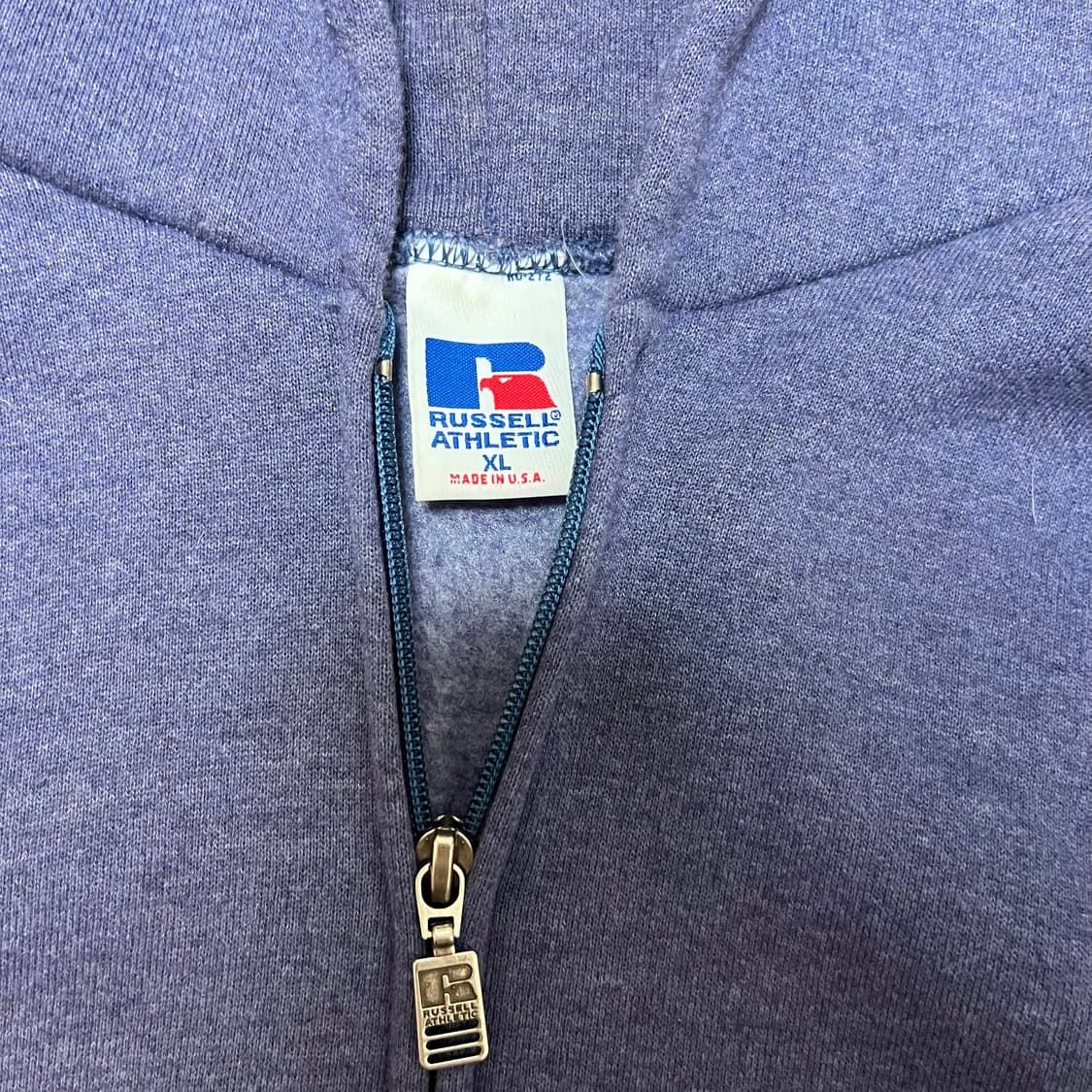 [XL] 90s USA 빈티지 러셀 후드집업 소프트 퍼플 상품이미지3