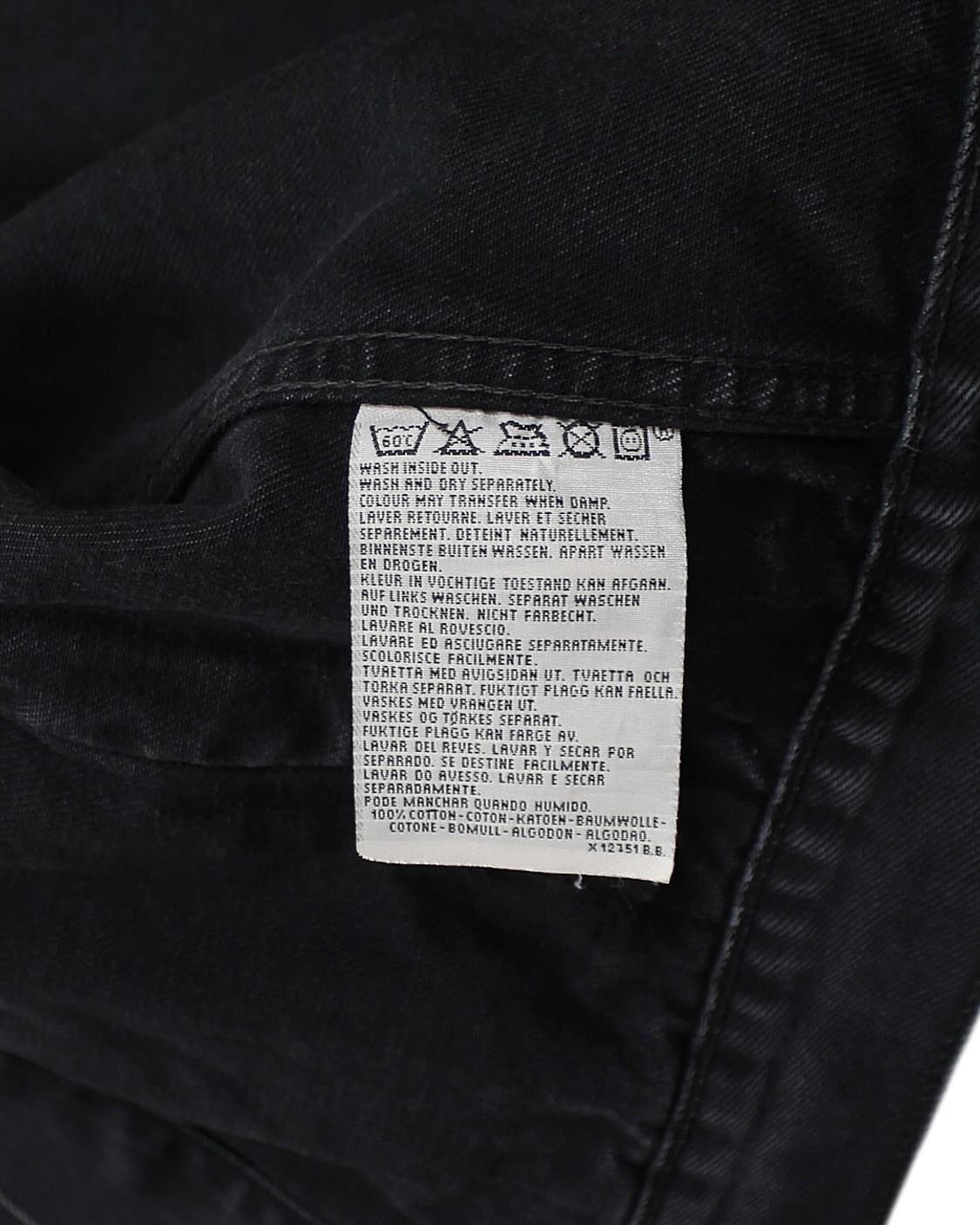 1995 유로 리바이스 70503-0285 블랙 데님 트러커 자켓 빈티지 상품이미지6