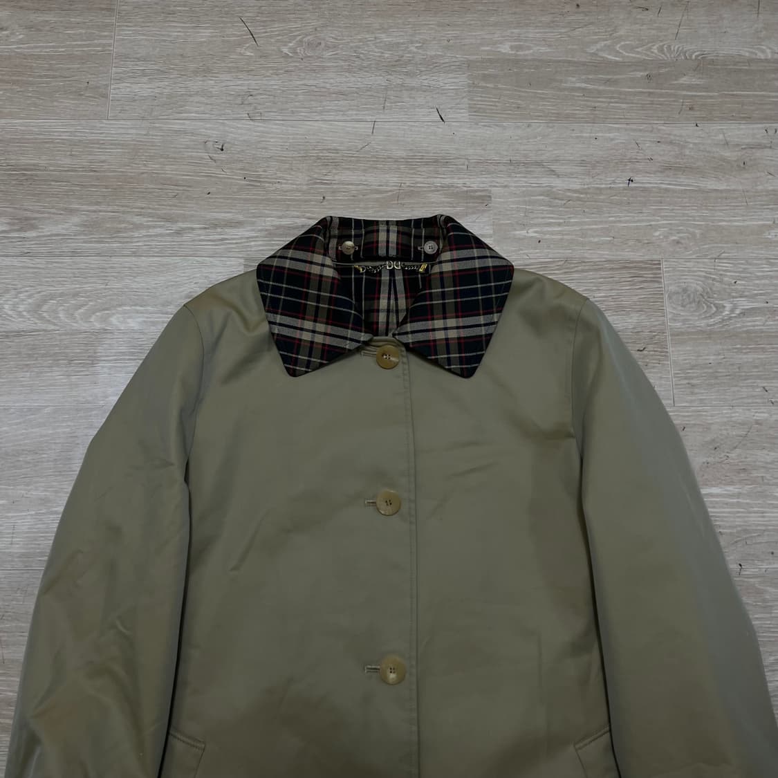 닥스 여성 안감내피 체크 카라 롱 트렌치코트 [라이트 카키] 97-165 상품이미지2