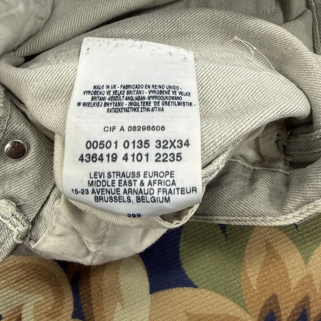 (30)리바이스 Levis 501 그레이 데님팬츠(made in uk) 상품이미지5