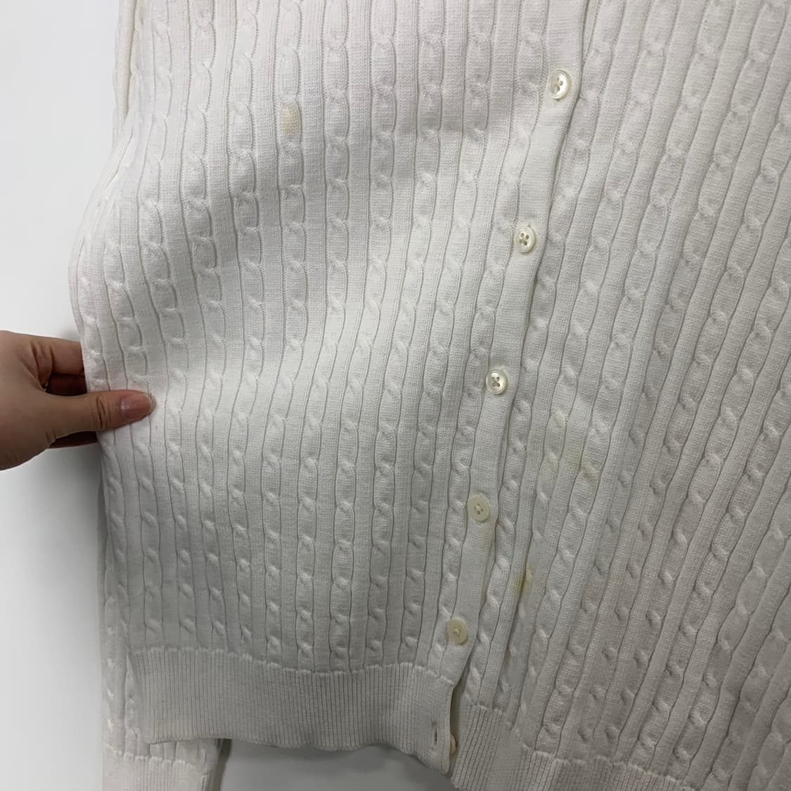 폴로 랄프로렌 화이트 꽈배기 니트 가디건 상품이미지7