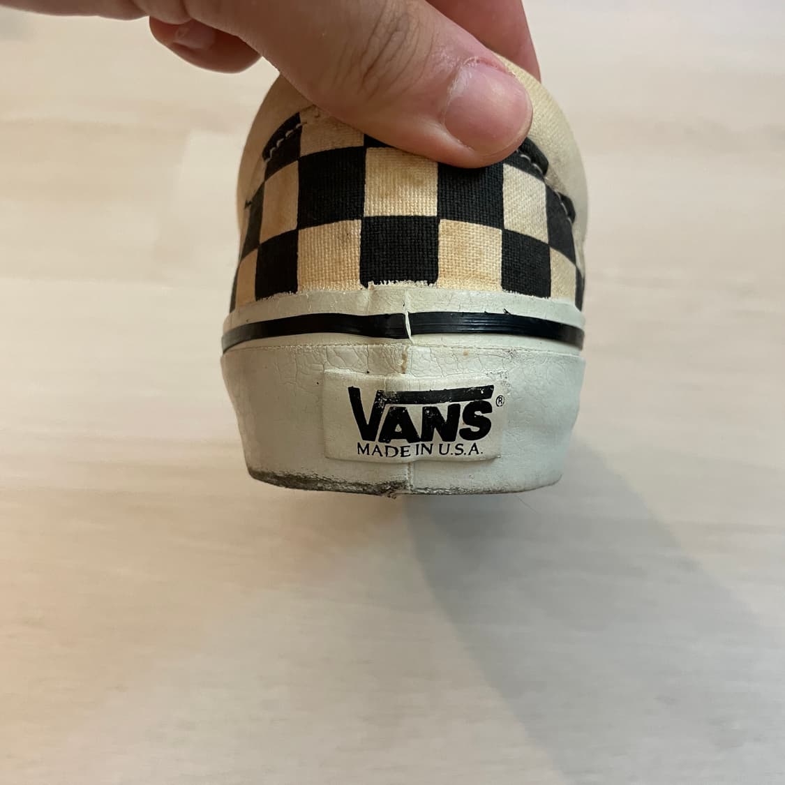 90s Vans 반스 체커보드 슬립온 데드스탁 상품이미지6