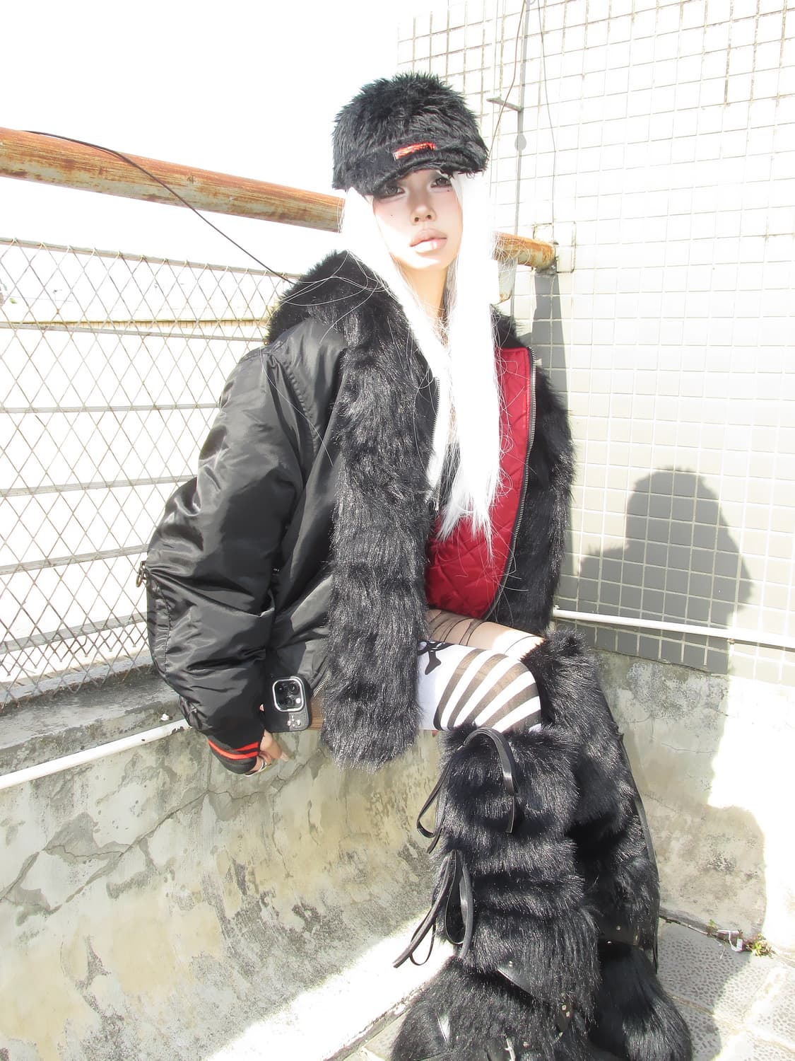 Raven Opium Fur Bomber 상품이미지7