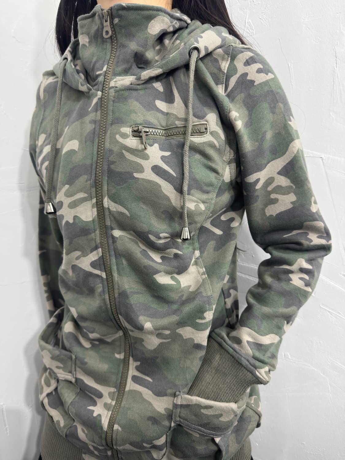 colza camo hood zipup 상품이미지3