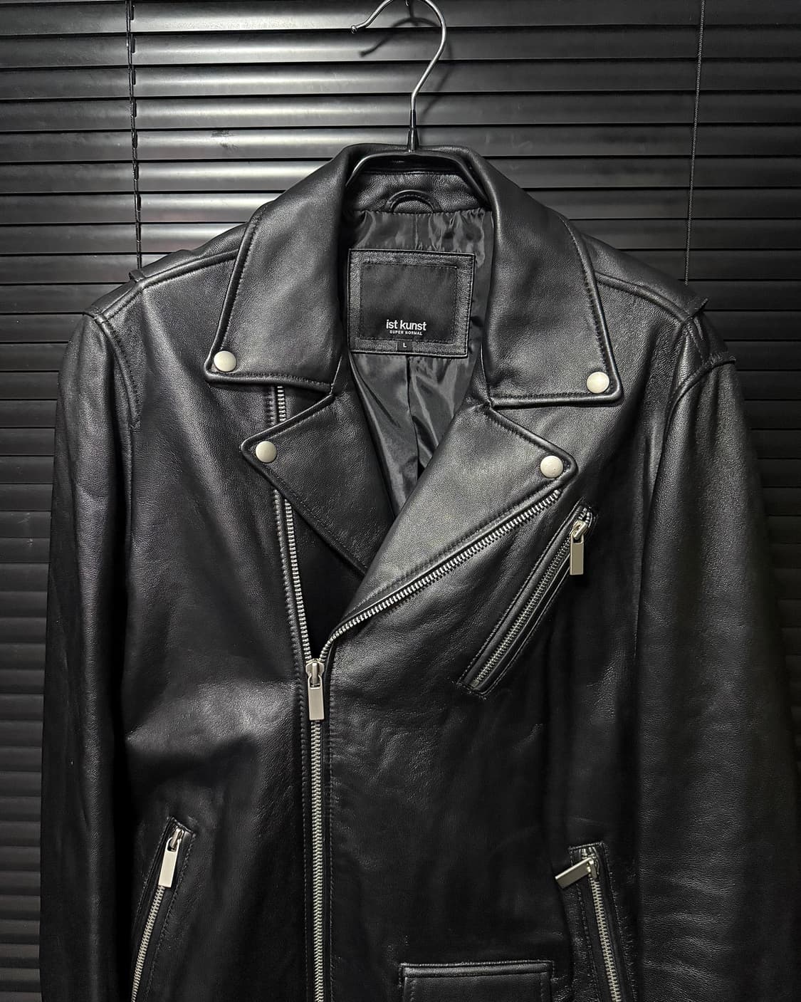 이스트 쿤스트 양가죽 가죽 레더 라이더 바이커 자켓 L 100 락시크 상품이미지3