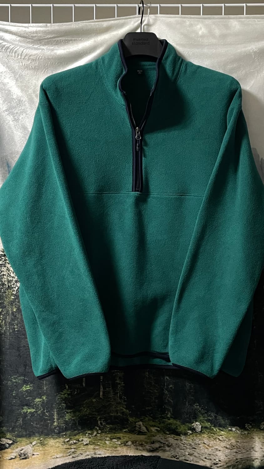 XL) 유니클로 그린색 하프집업 후리스 신칠라 상품이미지1