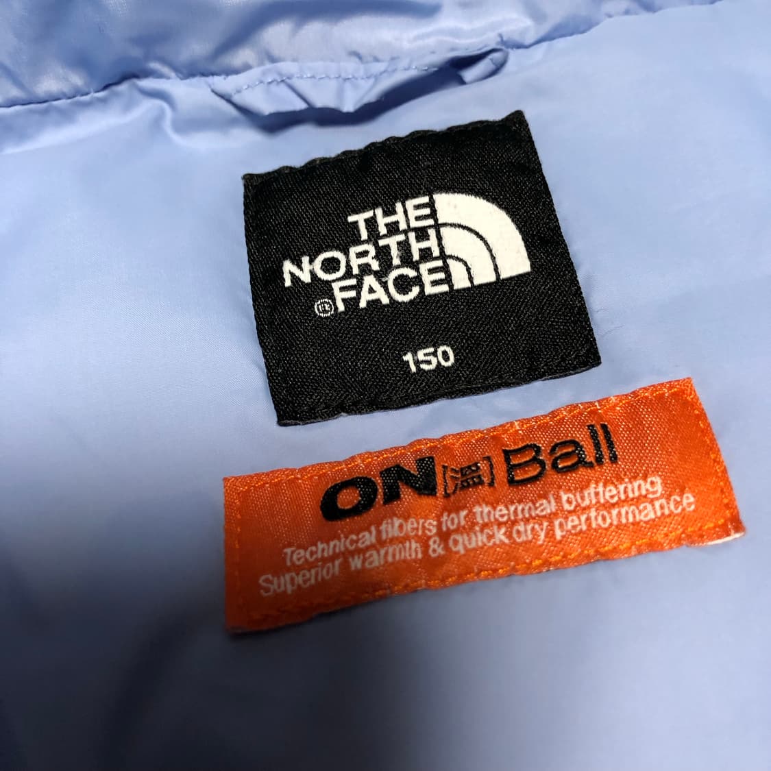 노스페이스 눕시 패딩 자켓 스카이블루 상태굿 상품이미지4