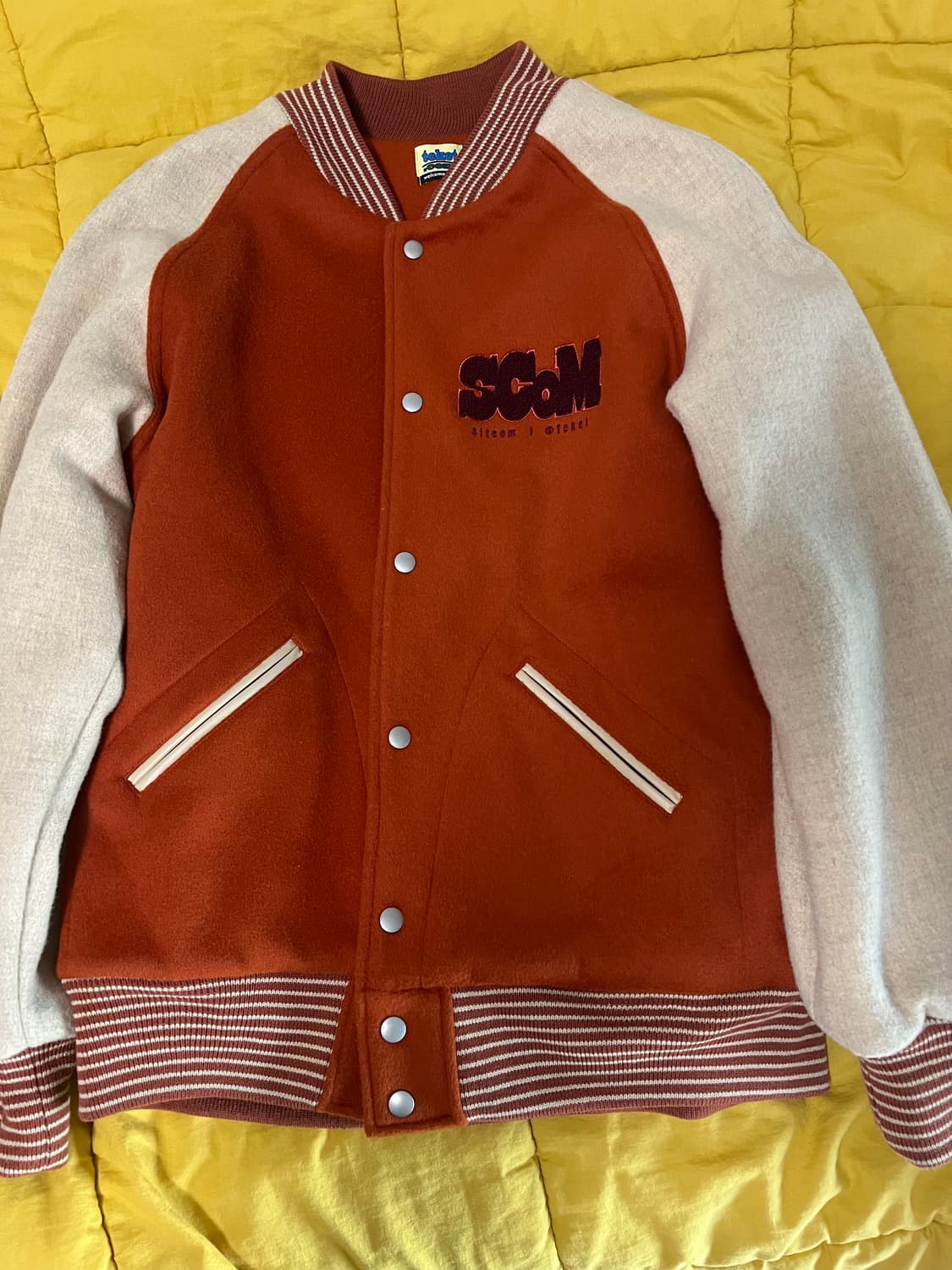 테켓 바시티 자켓 오렌지 상품이미지1