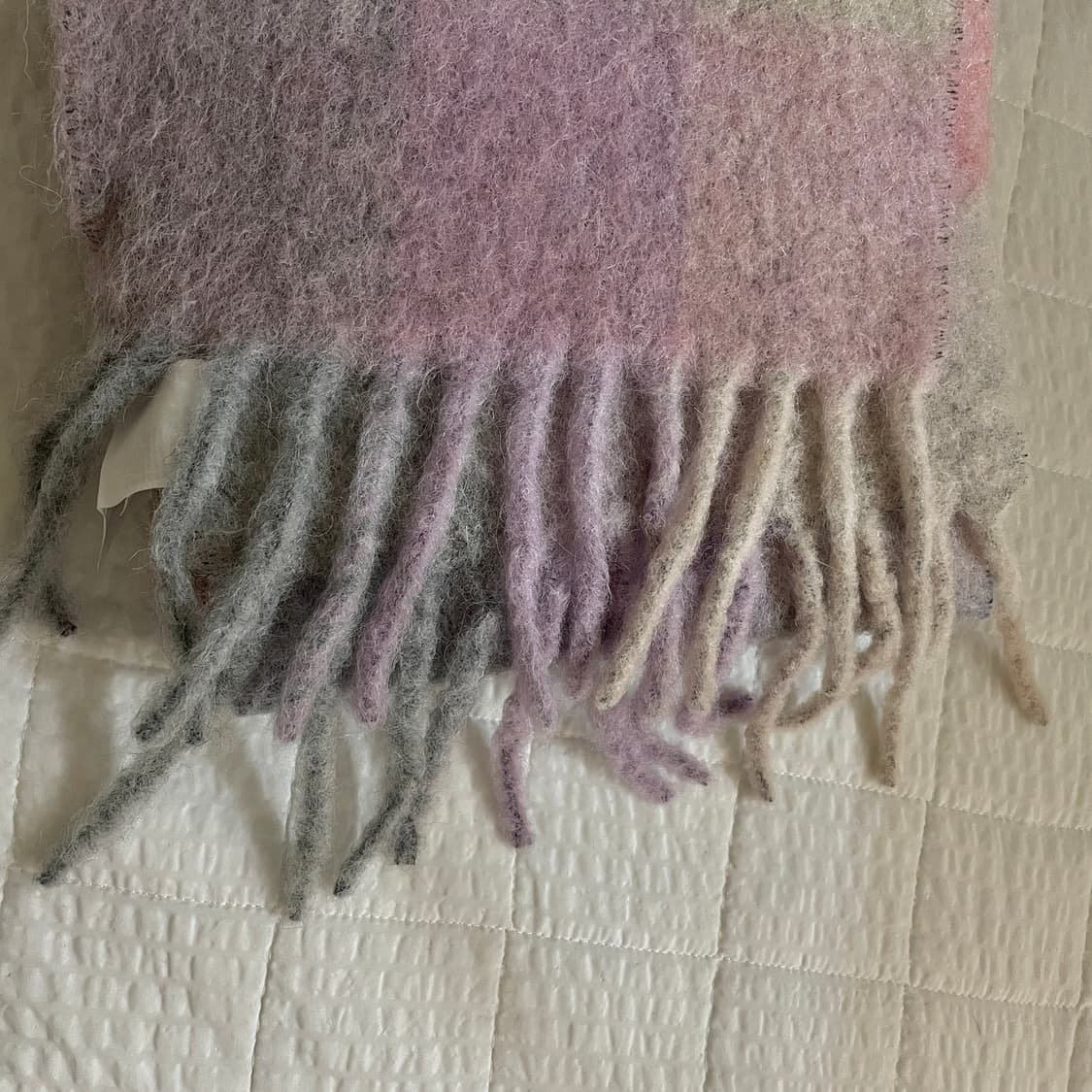 정품 아크네스튜디오 머플러 핑크체크 상품이미지4