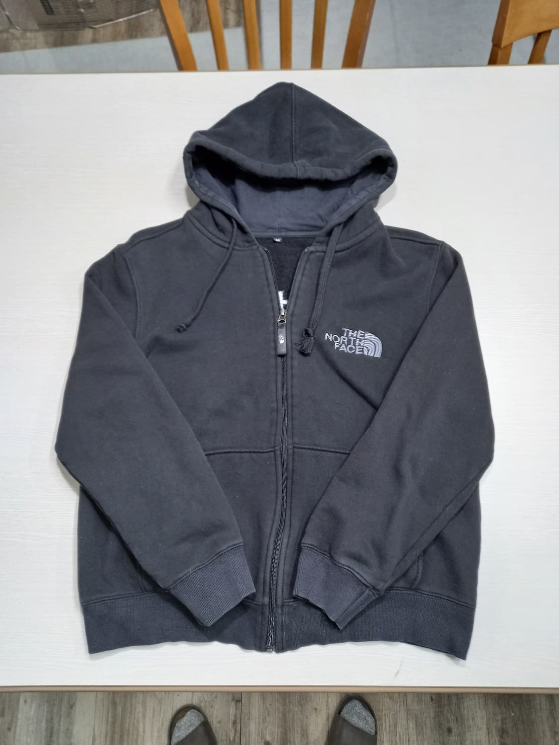 M95 NORTHFACE Kor 약기모 자수로고 후드집업 블랙 M-971 상품이미지3