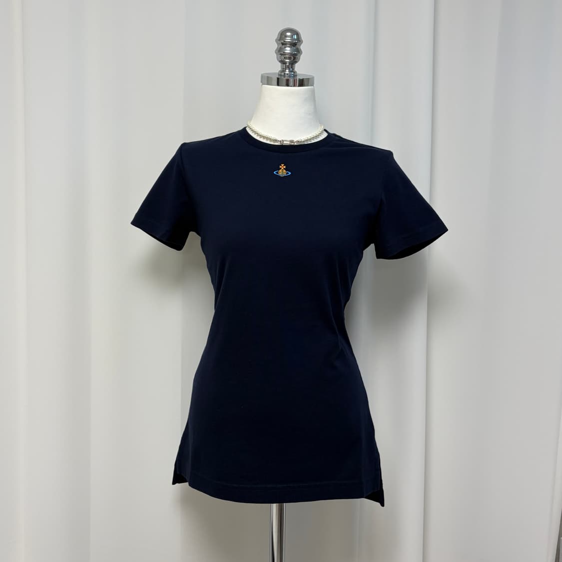 비비안웨스트우드 ORB 페루 코튼 반팔 티셔츠 네이비 상품이미지6