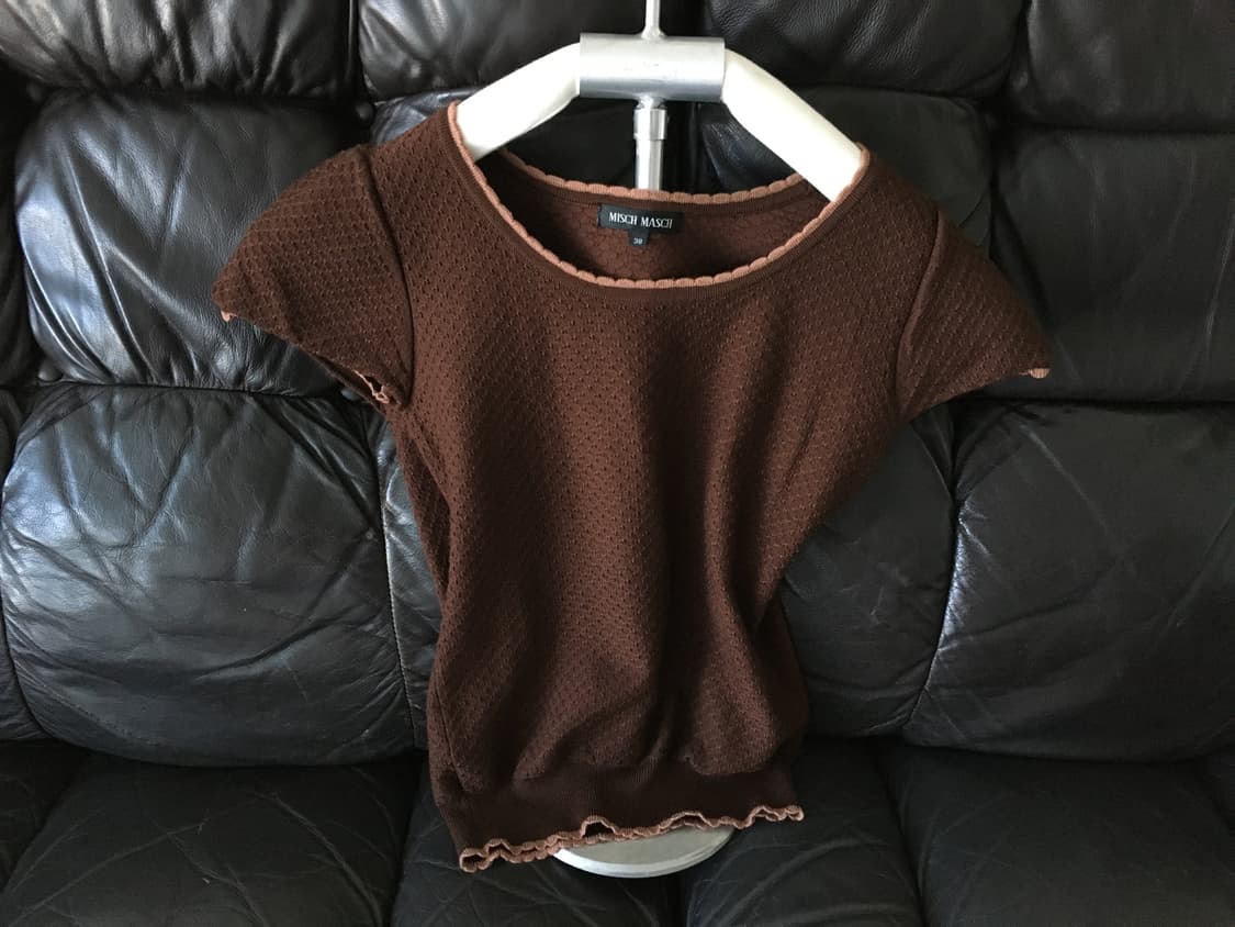 scallop trim knit tee 상품이미지3