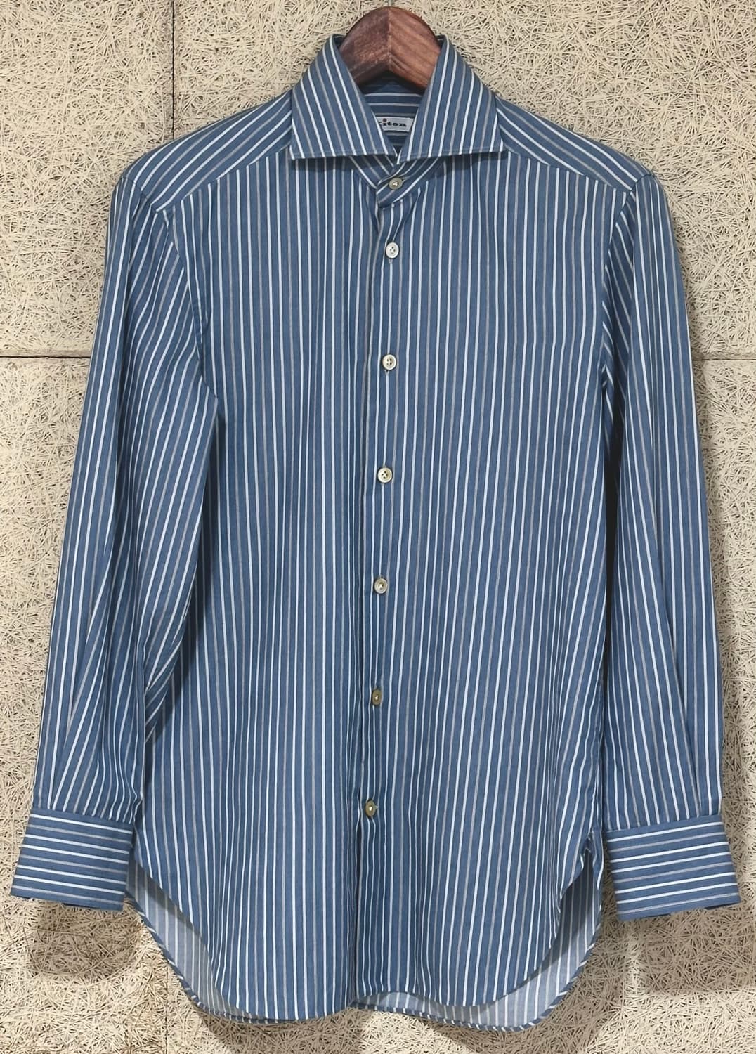 키톤 나폴리 그레이 화이트 스트라이프 셔츠 상품이미지2