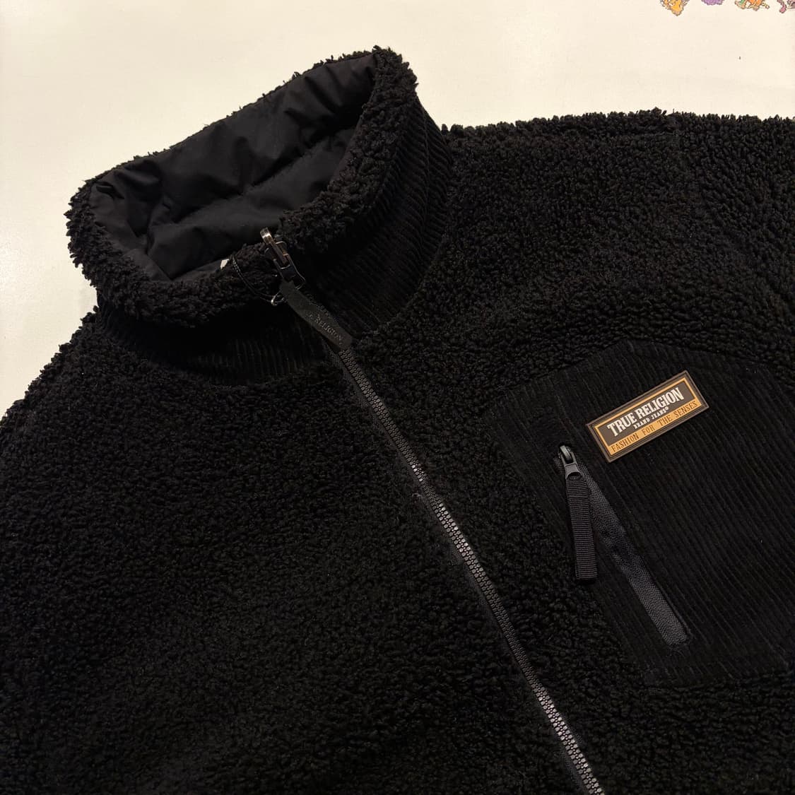 [95] 트루릴리젼 리버시블 후리스 구스다운 블랙 패딩 점퍼 B940 상품이미지5