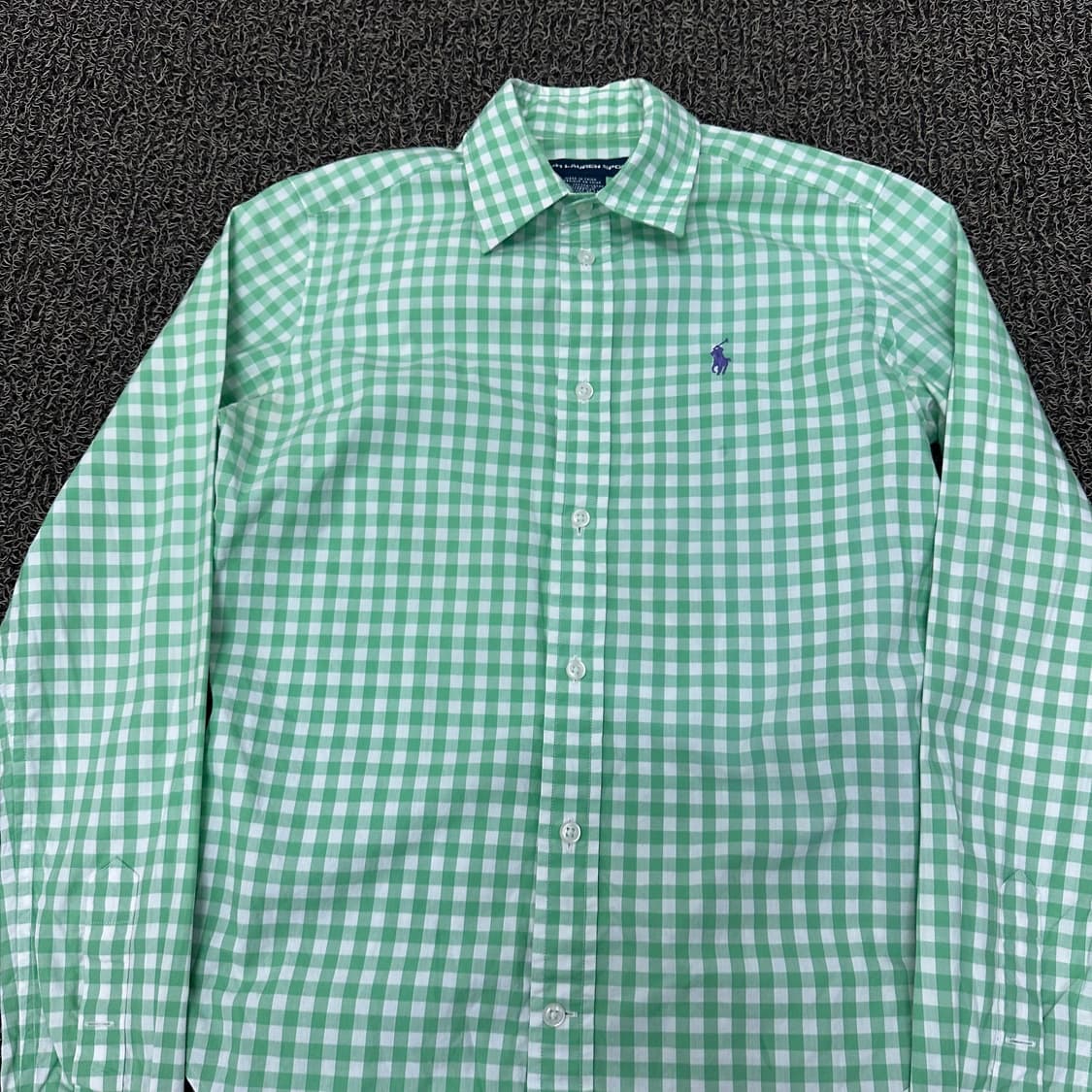 POLO 폴로 랄프로렌 여성 체크 패턴 셔츠 그린 상품이미지2