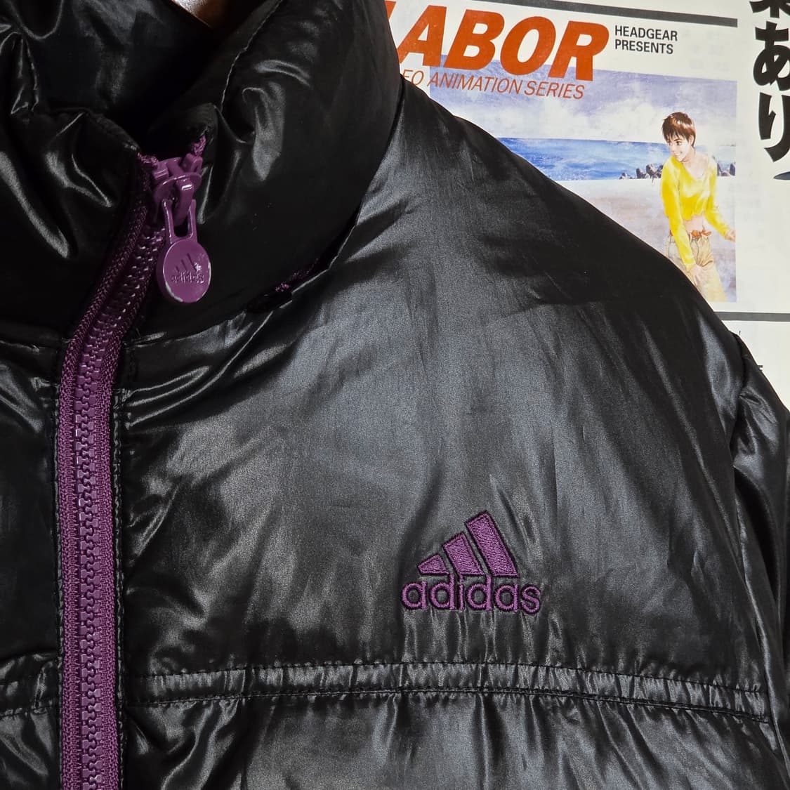 아디다스 퍼플 블랙  덕다운 패딩 상품이미지3