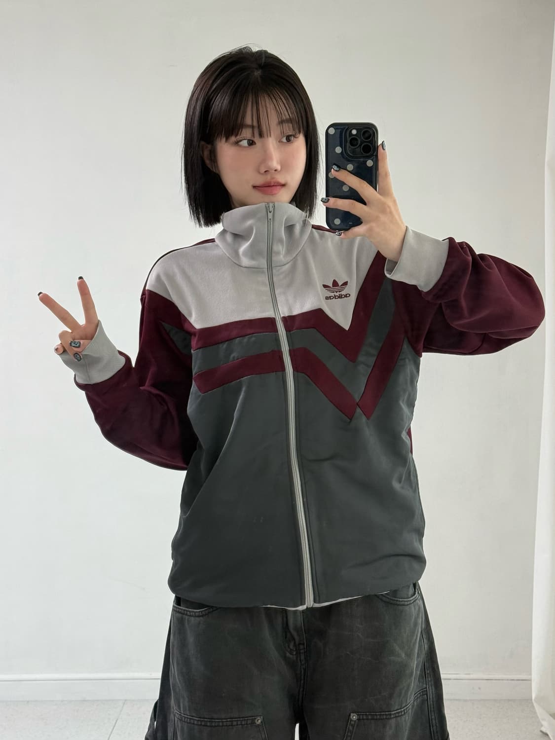 아디다스 차콜 버건디 져지 상품이미지3