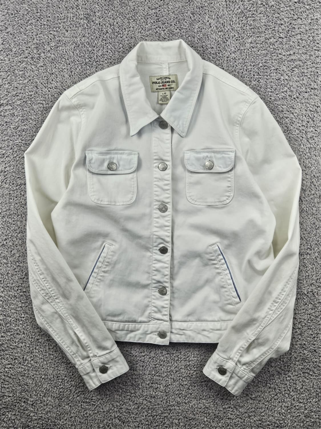 폴로 진스 컴퍼니 화이트 스판 데님 워크 자켓 ( L ) / 11813 상품이미지2