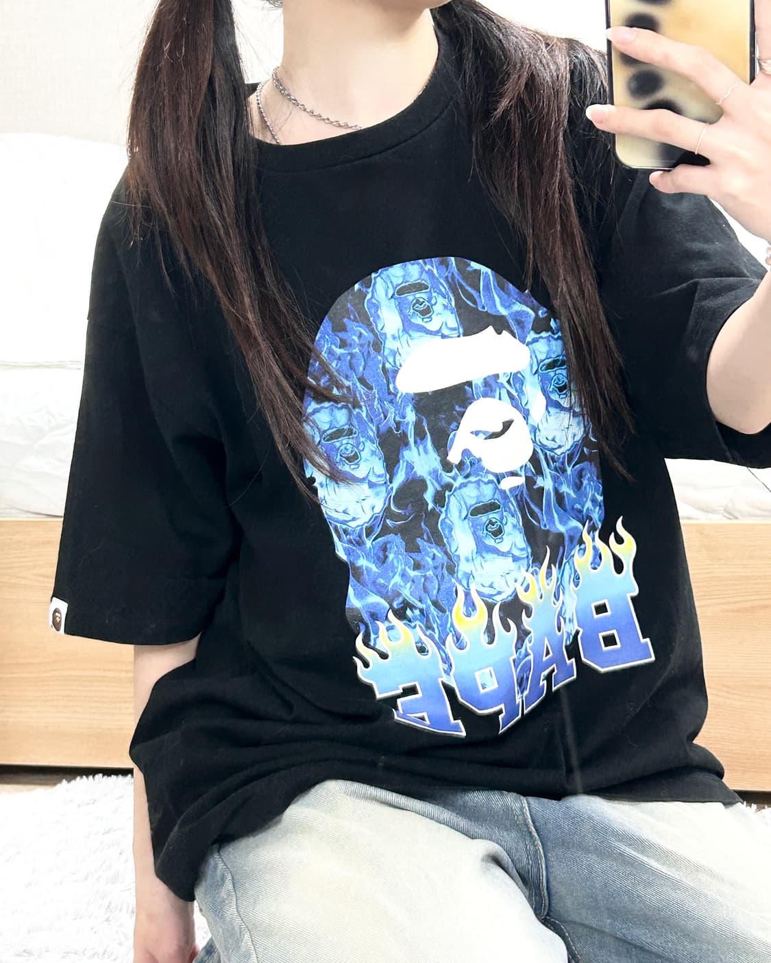 베이프 빅사루 플레임 반팔 상품이미지5