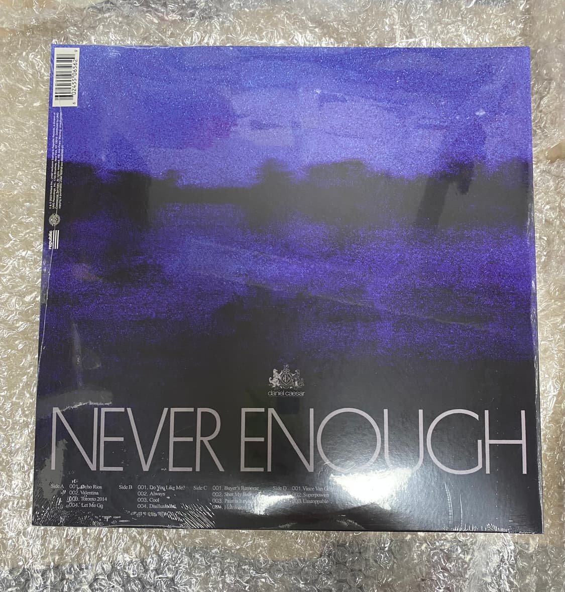 다니엘 시저 Never Enough 오렌지 LP 미개봉 상품이미지3