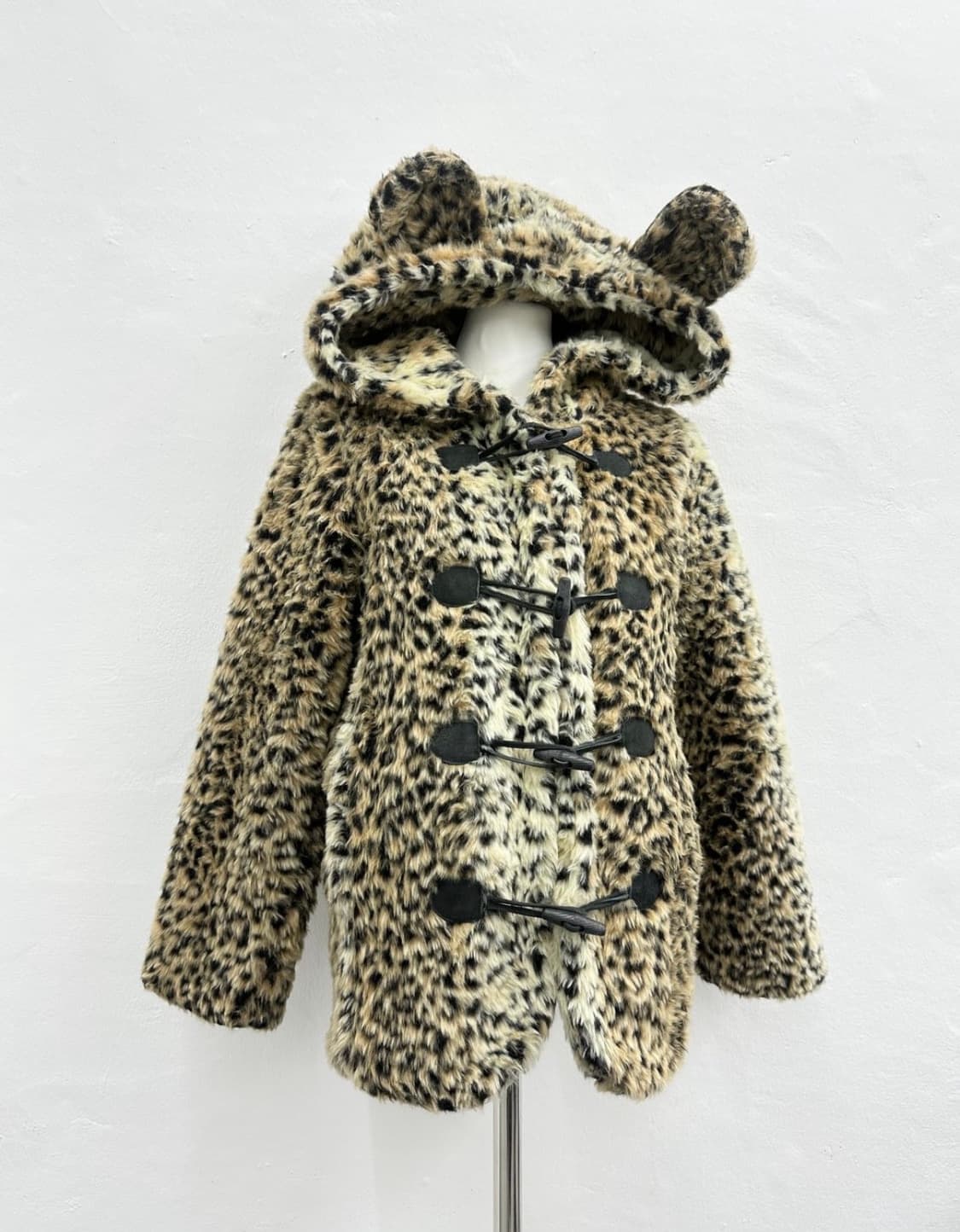 갸루 호피 퍼집업 상품이미지2