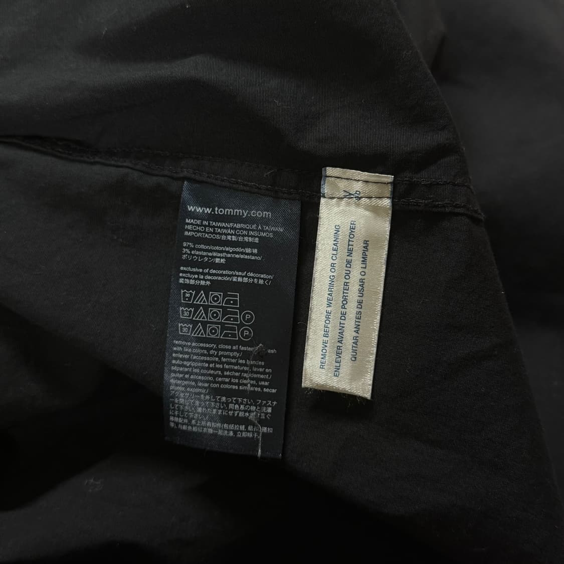 [L] 타미힐피거 남성 블랙 스판 긴팔 셔츠 남방 상품이미지6