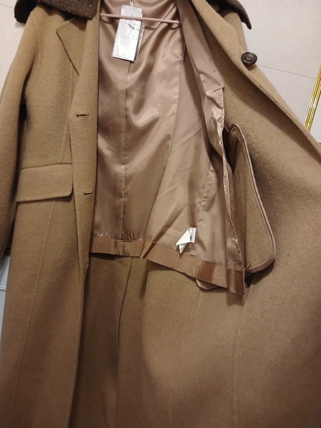 지컷 정품 여성 모 (낙타) 소재 롱코트 85-94-160 (55) 상품이미지6