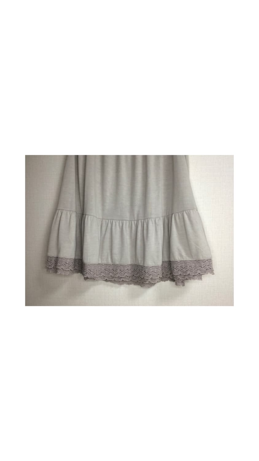 빈티지 그레이 레이스 미디 스커트 상품이미지3