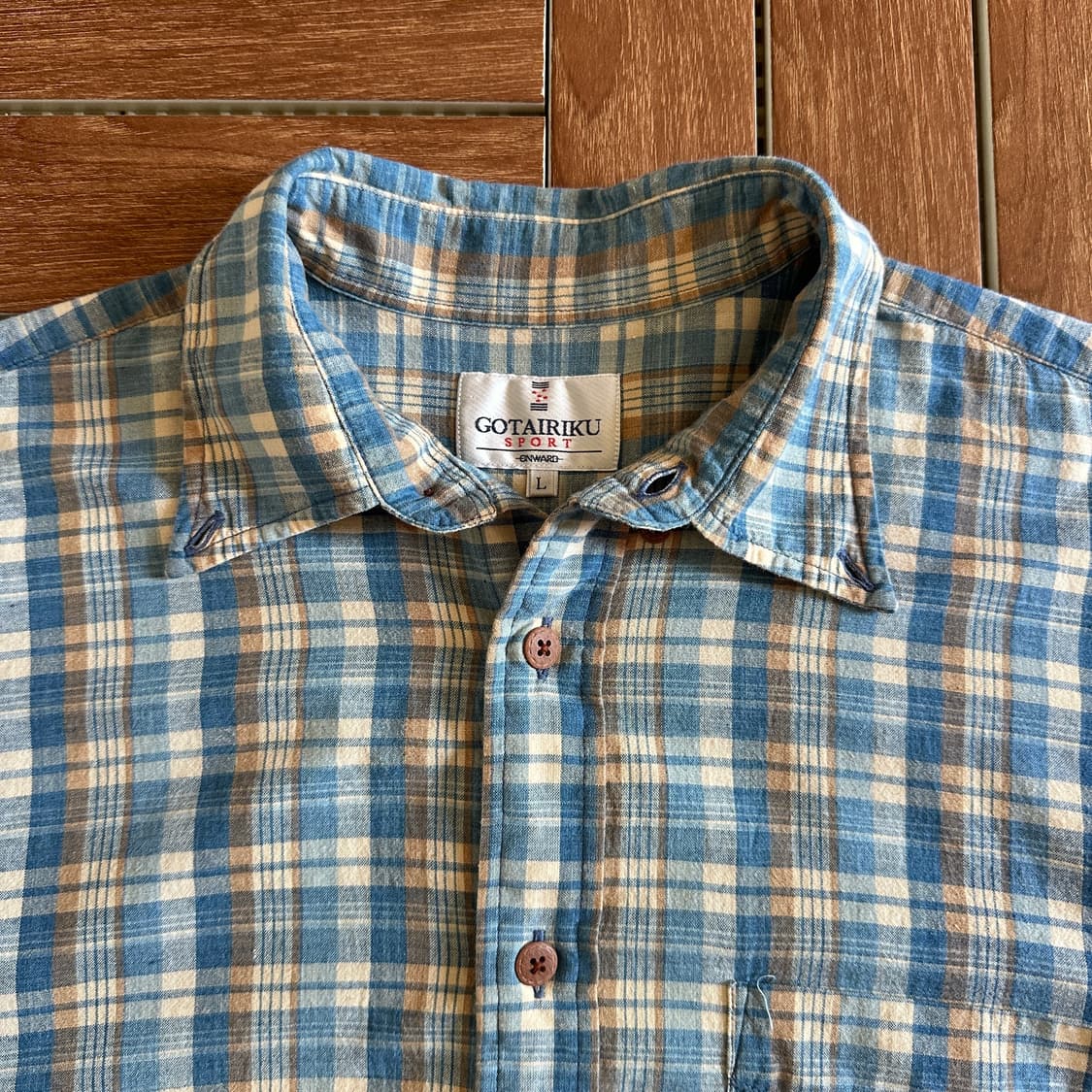 Gotariku Sport check cotton 1/2 shirts 상품이미지5