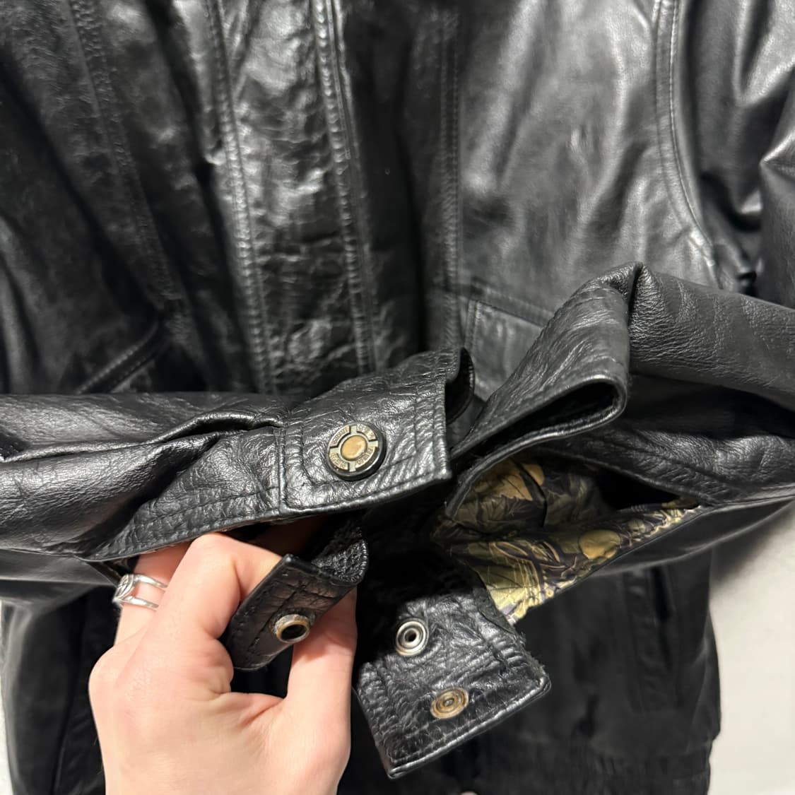 VTG 빈티지 100% 카우하이드 소가죽 A2 봄버 자켓 상품이미지5