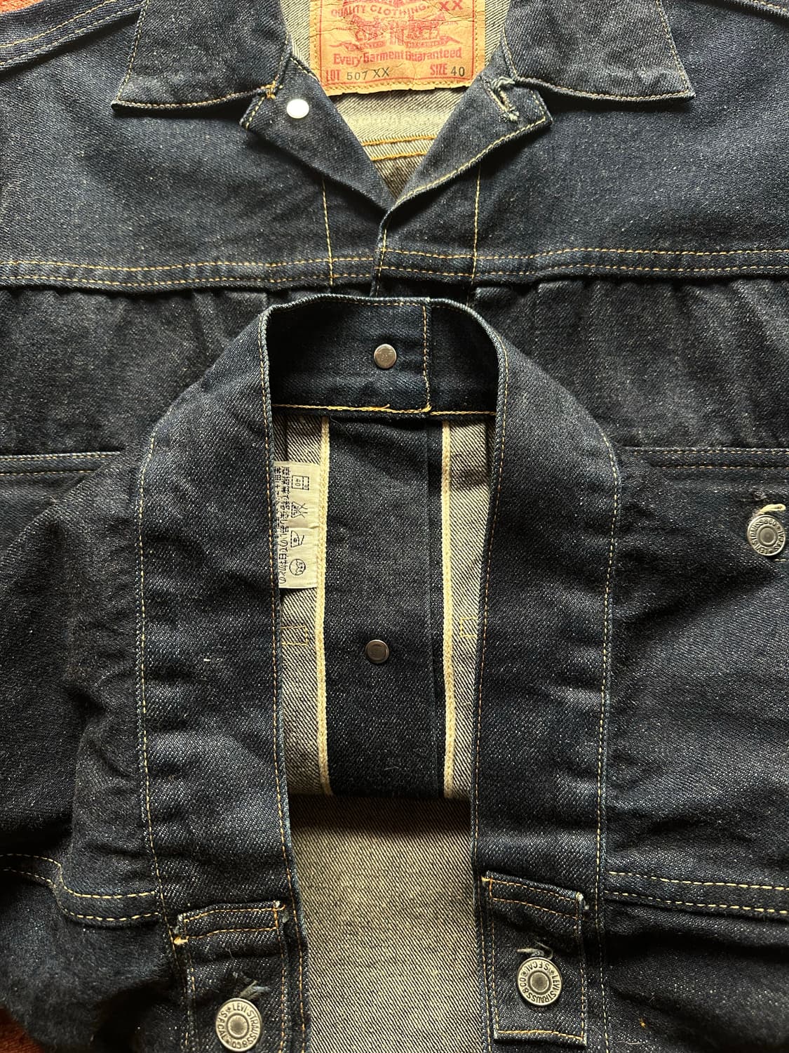 90s USA Valencia Levis 507XX 2nd Jacket 상품이미지9