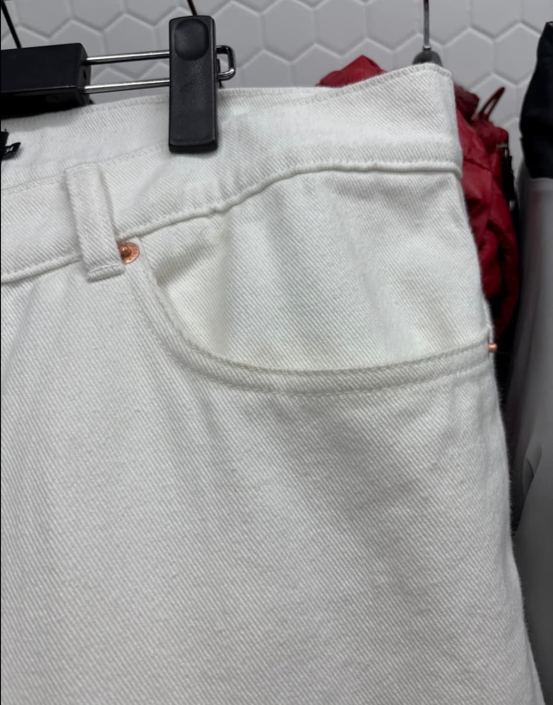 팔라스 덕 화이트 데님팬츠 상품이미지5