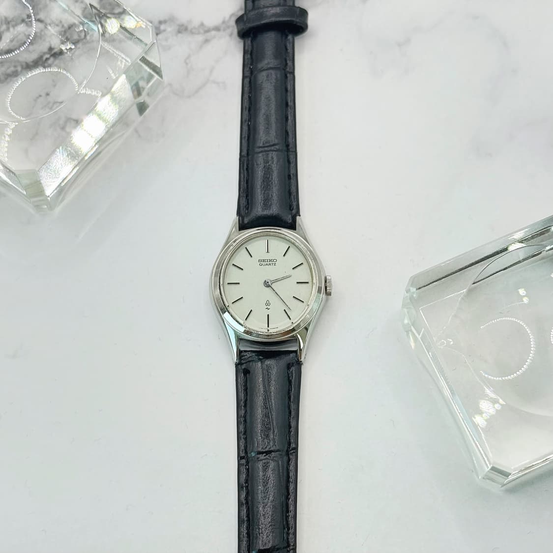 70s80s 빈티지 세이코 미니멀 실버 드레스 워치 상품이미지4