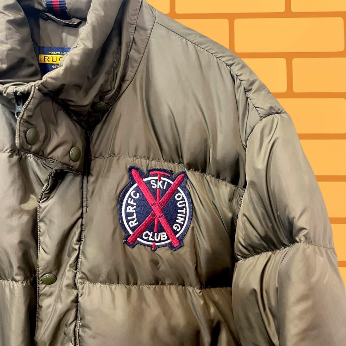 폴로 랄프로렌 럭비 올리브 다운 자켓 (L) 상품이미지2