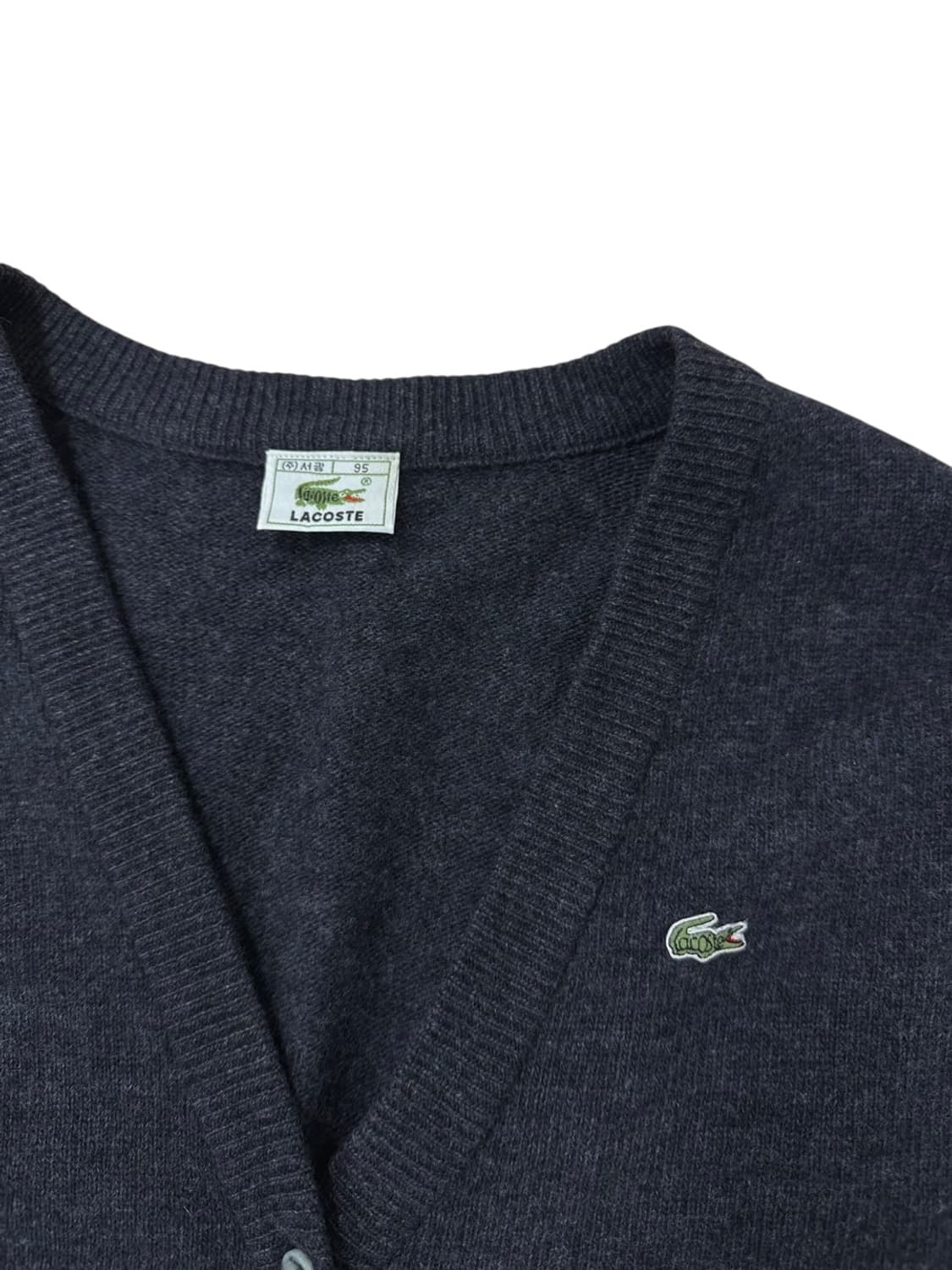 라코스테 울 가디건 차콜 (M) 상품이미지3