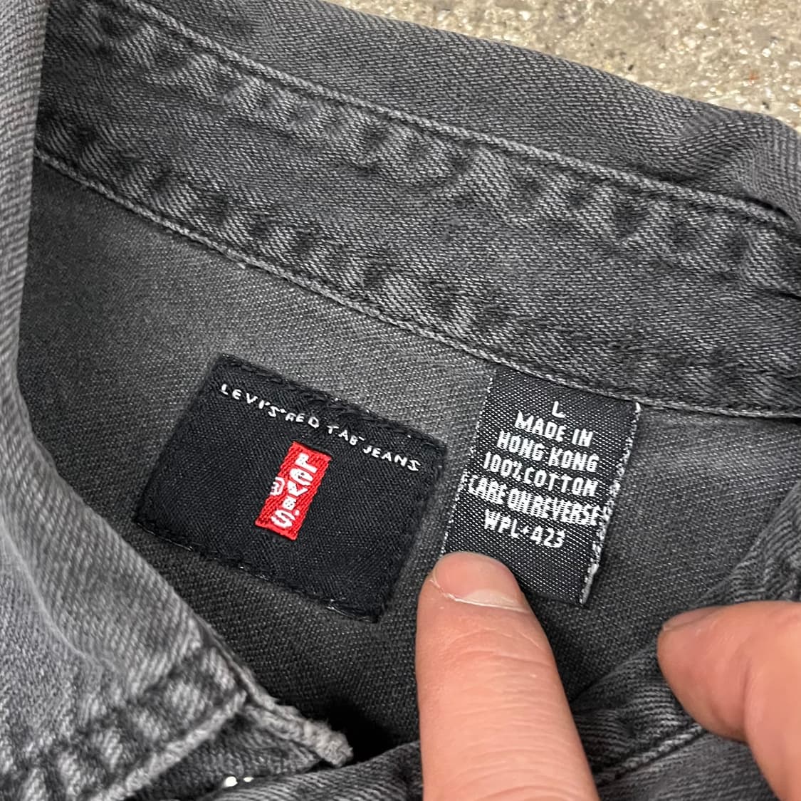 90s 리바이스 블랙 코튼 셔츠 (105) 상품이미지7