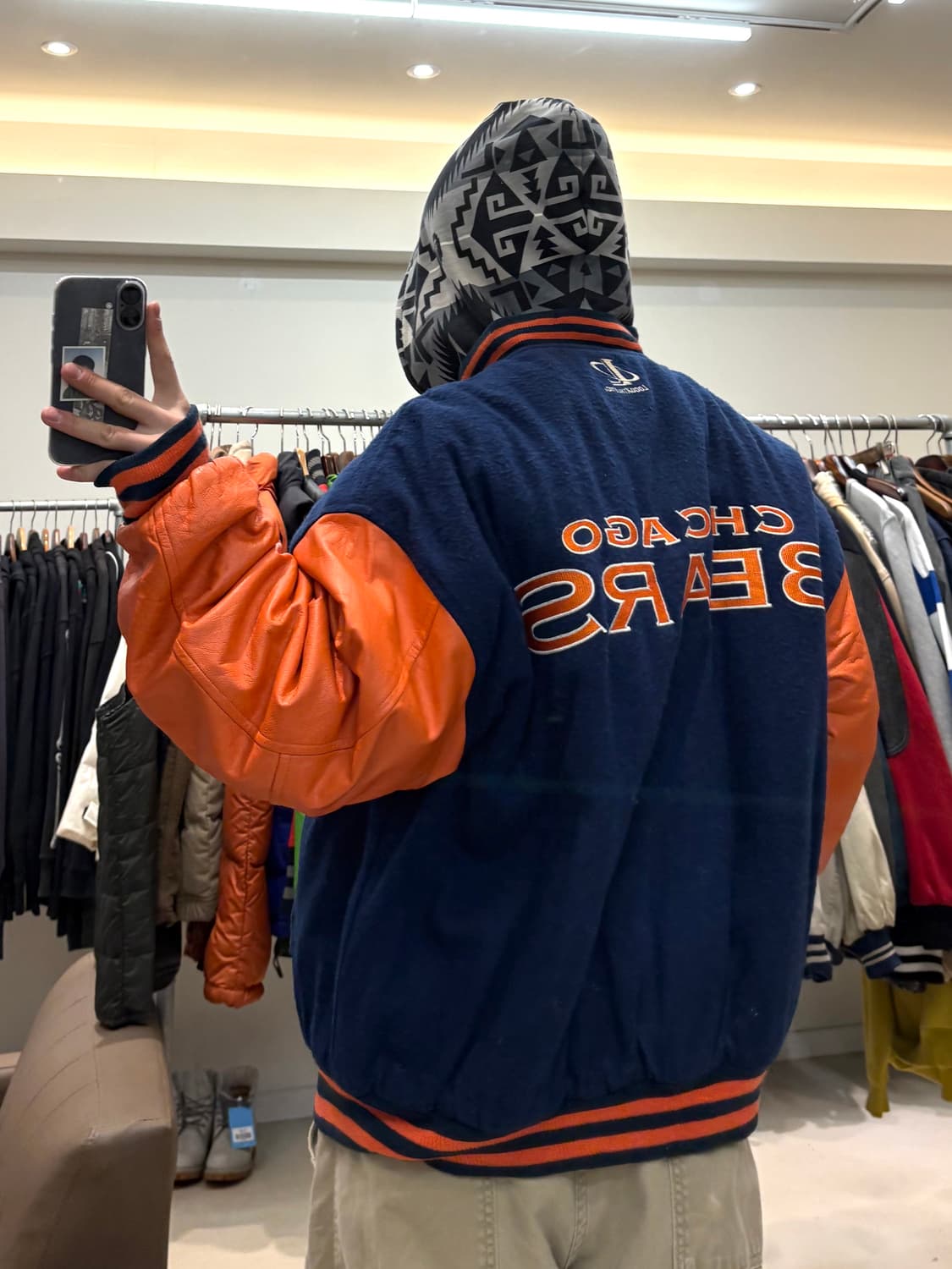 90s 로고어슬레틱 NFL 시카고 베어스 바시티 자켓 상품이미지7