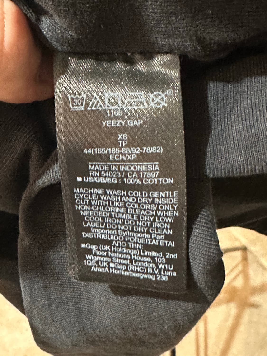 이지 갭 엔지니어드 바이 발렌시아가 로고 3/4 슬리브 티 상품이미지4