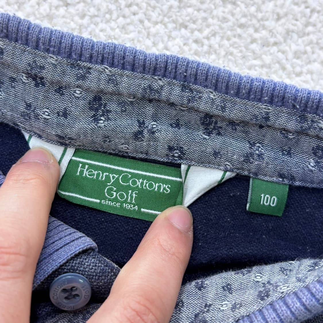 100 헨리코튼 긴팔 카라 티셔츠 0311E 상품이미지3