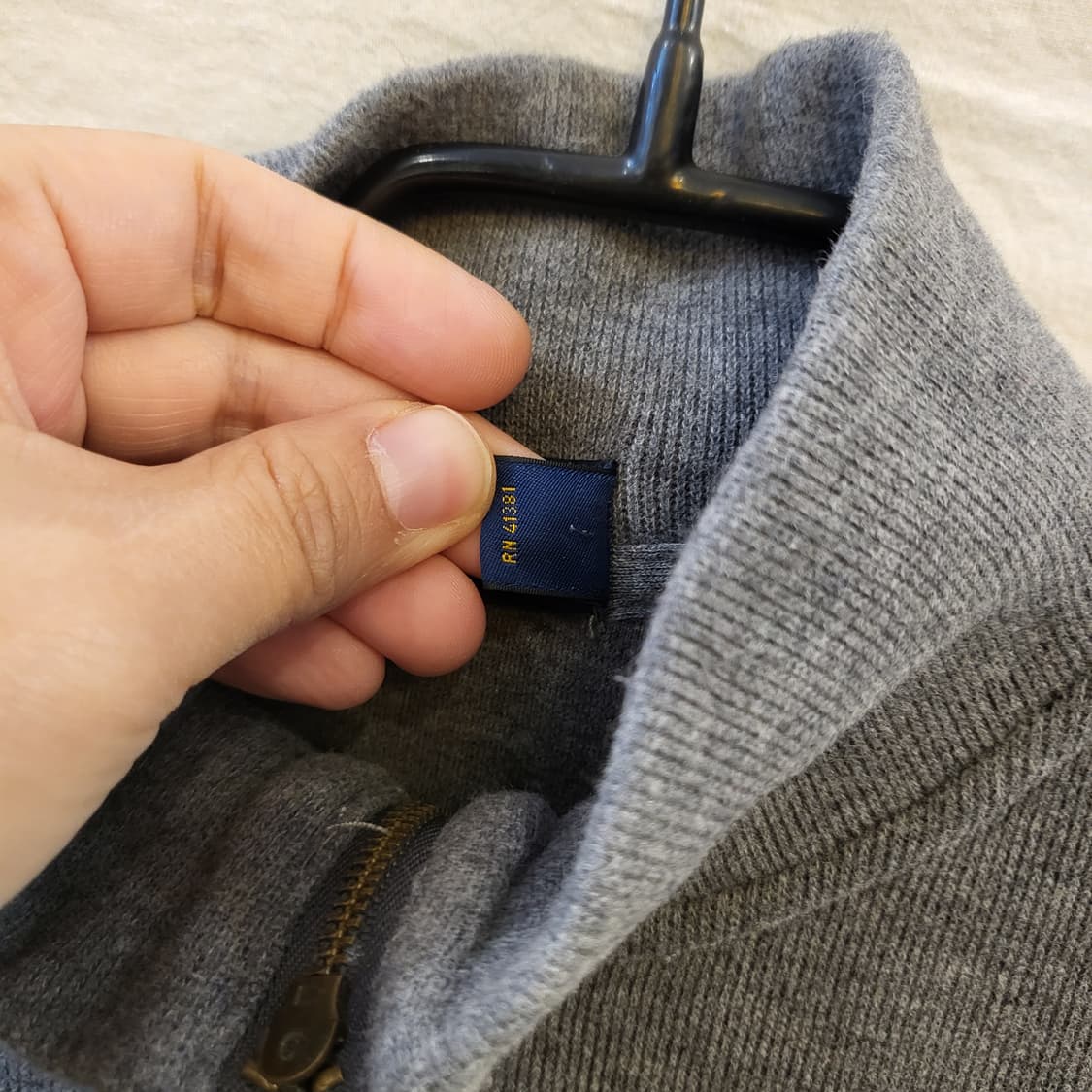 폴로 랄프로렌 하프집업 맨투맨 티셔츠 그레이 상품이미지4