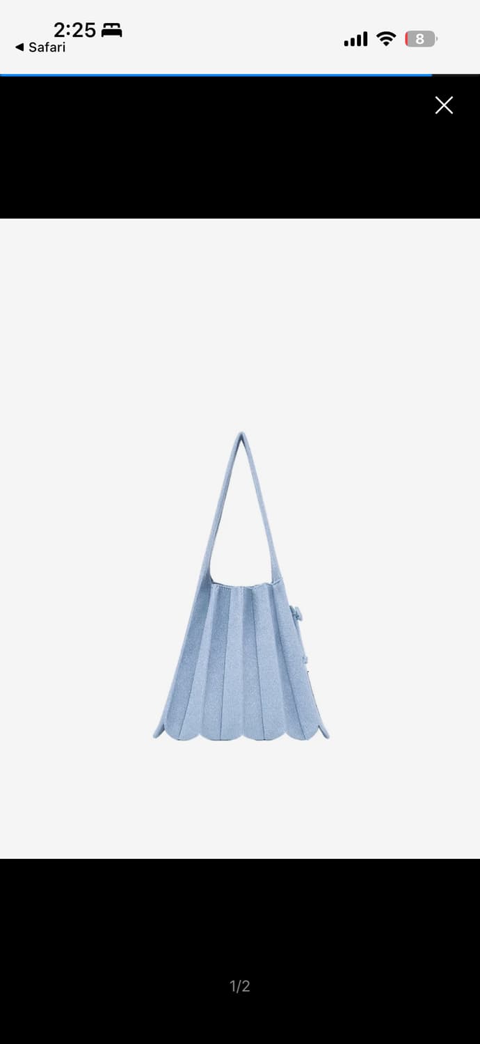 조셉엔스테이시 펄 블루 니트백 S 상품이미지1