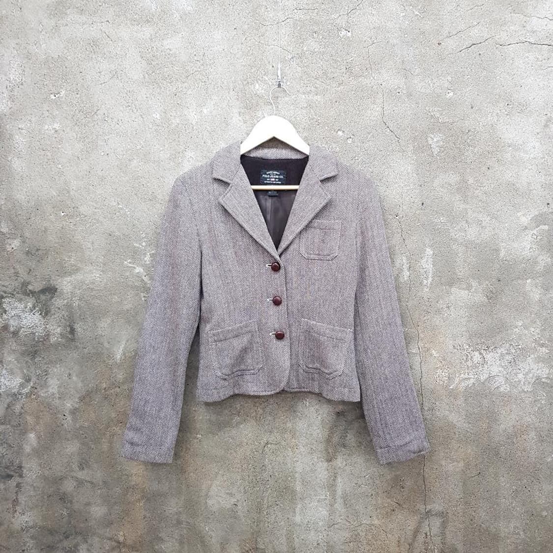 폴로 진스 헤링본 엘보 패치 싱글 재킷 S사이즈  상품이미지1