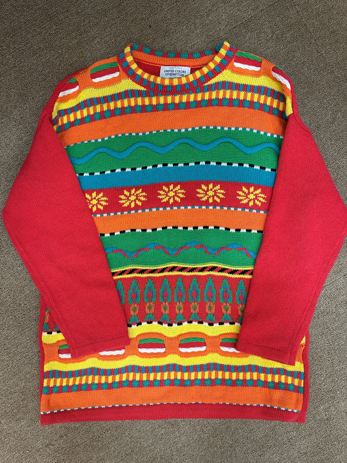 베네통 자가드 니트 상품이미지1