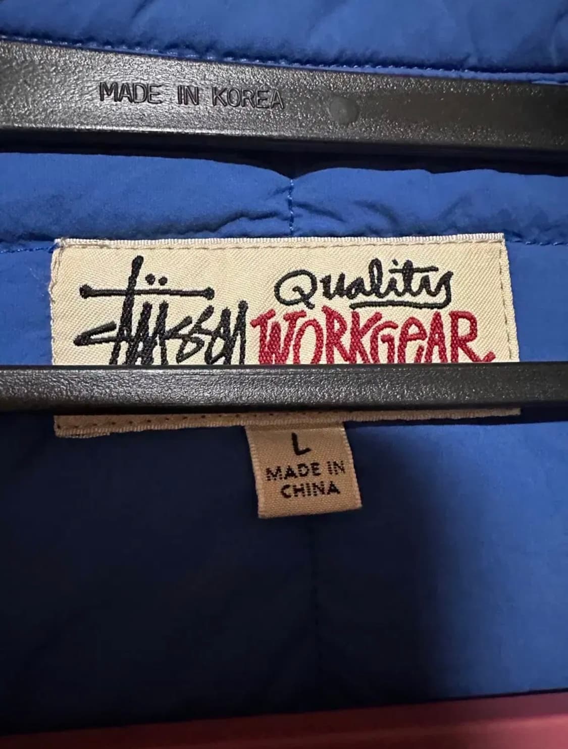 L)스투시 퀼티드 퍼티그 셔츠 블루 상품이미지6