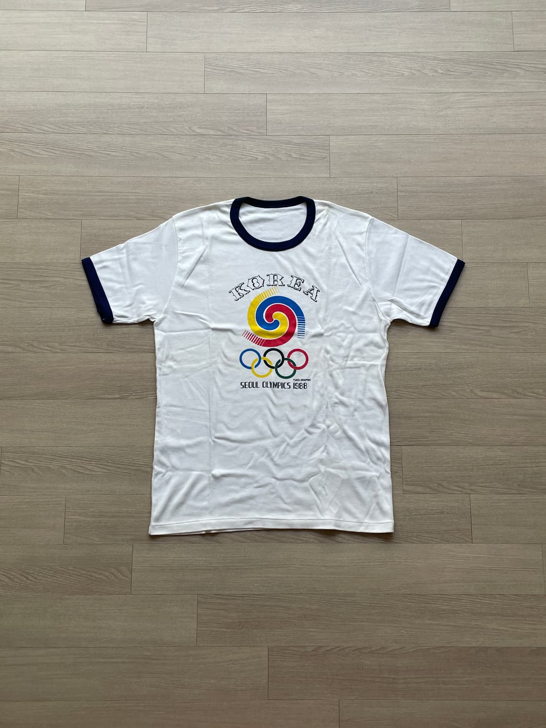 80s 88 서울 올림픽 로고 링거 티셔츠 상품이미지1