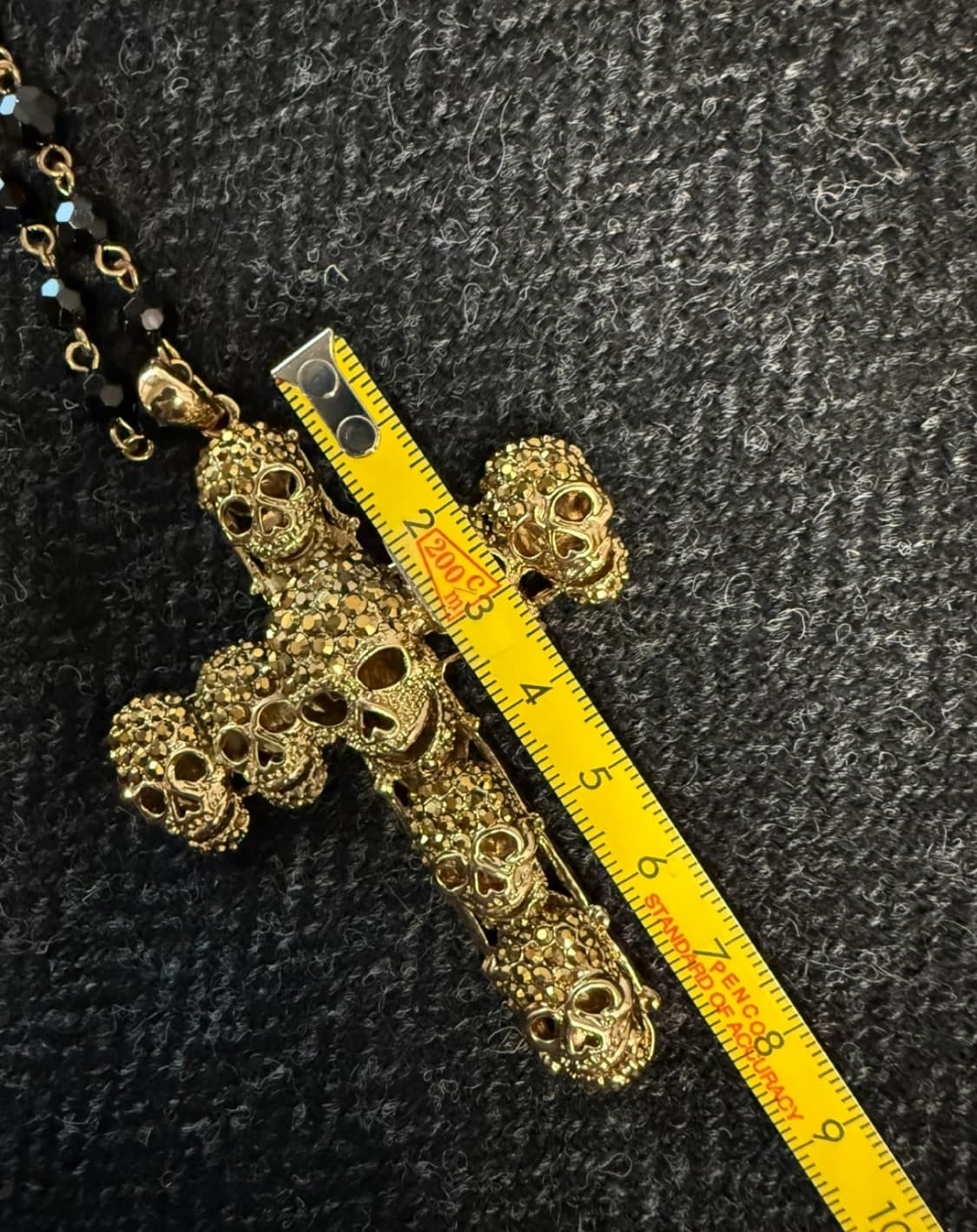 Butler&wilson 스컬 십자 목걸이 골드 상품이미지5